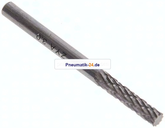 Hartmetall-Frässtift 3mm, ZYA - Form A - Zylinder ohne Stirnverzahnung