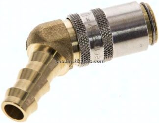 Temperierkupplungsdose (Winkel 45°) 9mm Zapfen, 9,5mm Push-Lok