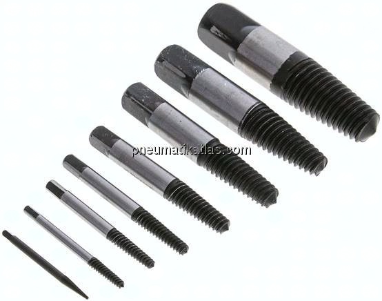 Schraubenausdreherset Größe 1 - 8 (M 3 - M 45)