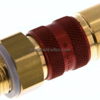 Kupplungsdose (NW5) G 1/4"(AG), rot, Achteck SW10
