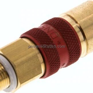 Kupplungsdose (NW5) G 1/8"(AG), rot, Achteck SW10