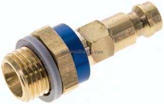 Kupplungsstecker (NW5) G 1/4"(AG), blau, Sechseck SW10