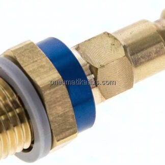 Kupplungsstecker (NW5) G 1/4"(AG), blau, Sechseck SW10