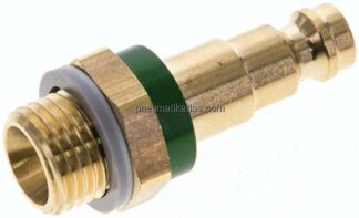 Kupplungsstecker (NW5) G 1/4"(AG), grün, Kreis Ø 10,5 mm