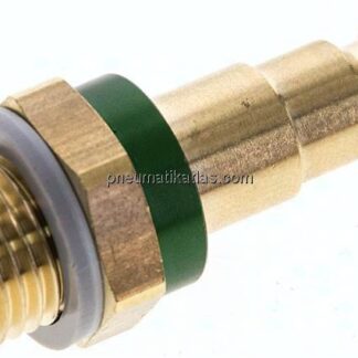 Kupplungsstecker (NW5) G 1/4"(AG), grün, Kreis Ø 10,5 mm