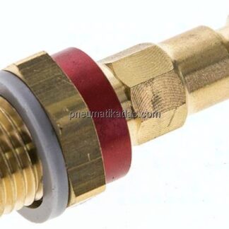 Kupplungsstecker (NW5) G 1/4"(AG), rot, Achteck SW10