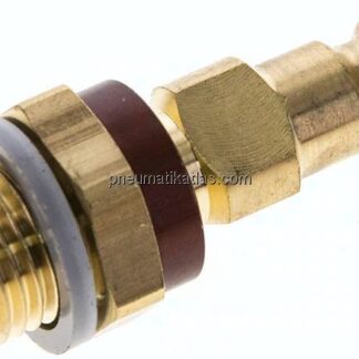 Kupplungsstecker (NW5) G 1/4"(AG), braun, Dreieck 9,5 mm