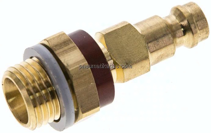 Kupplungsstecker (NW5) G 1/4"(AG), braun, Dreieck 9,5 mm