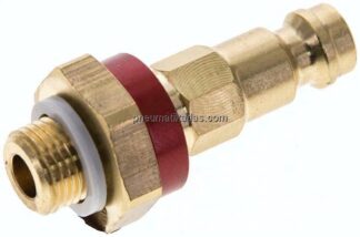 Kupplungsstecker (NW5) G 1/8"(AG), rot, Achteck SW10