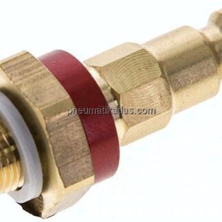 Kupplungsstecker (NW5) G 1/8"(AG), rot, Achteck SW10