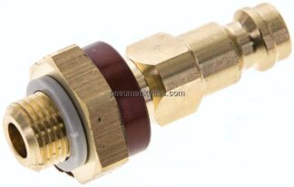 Kupplungsstecker (NW5) G 1/8"(AG), braun, Dreieck 9,5 mm