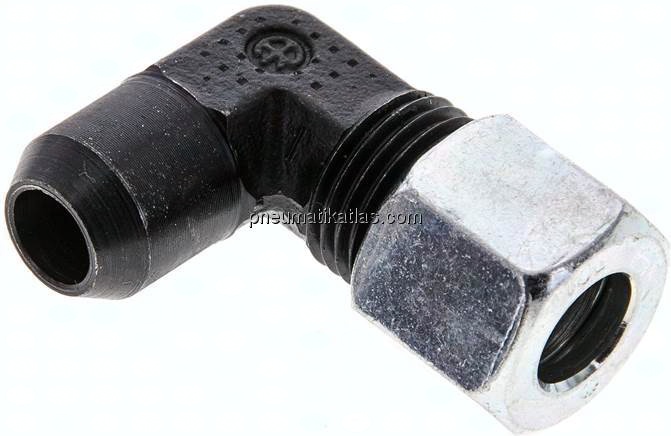 Winkel-Anschweißverschraubung 10 L (M16x1,5), Stahl phosphatiert