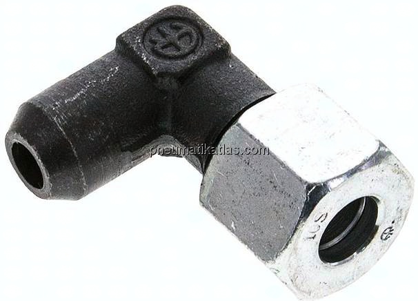 Winkel-Anschweißverschraubung 10 S (M18x1,5), Stahl phosphatiert