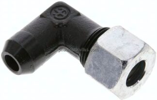 Winkel-Anschweißverschraubung 12 S (M20x1,5), Stahl phosphatiert