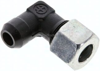 Winkel-Anschweißverschraubung 14 S (M22x1,5), Stahl phosphatiert