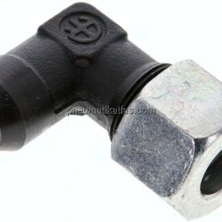 Winkel-Anschweißverschraubung 14 S (M22x1,5), Stahl phosphatiert