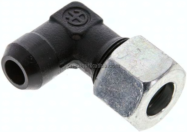 Winkel-Anschweißverschraubung 14 S (M22x1,5), Stahl phosphatiert