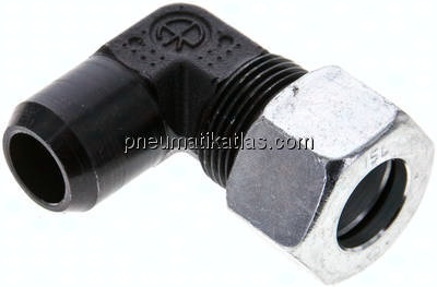 Winkel-Anschweißverschraubung 15 L (M22x1,5), Stahl phosphatiert