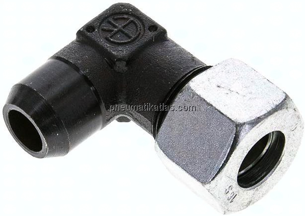 Winkel-Anschweißverschraubung 16 S (M24x1,5), Stahl phosphatiert