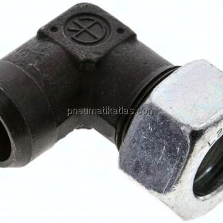 Winkel-Anschweißverschraubung 22 L (M30x2), Stahl phosphatiert