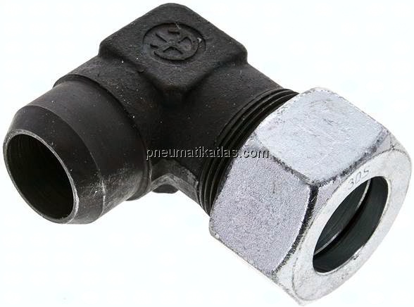 Winkel-Anschweißverschraubung 30 S (M42x2), Stahl phosphatiert