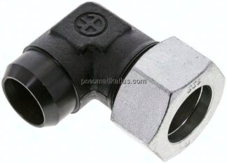 Winkel-Anschweißverschraubung 38 S (M52x2), Stahl phosphatiert