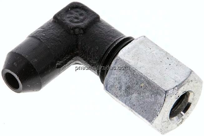 Winkel-Anschweißverschraubung 6 L (M12x1,5), Stahl phosphatiert