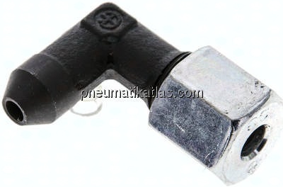 Winkel-Anschweißverschraubung 6 S (M14x1,5), Stahl phosphatiert