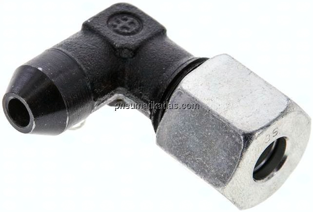 Winkel-Anschweißverschraubung 8 S (M16x1,5), Stahl phosphatiert