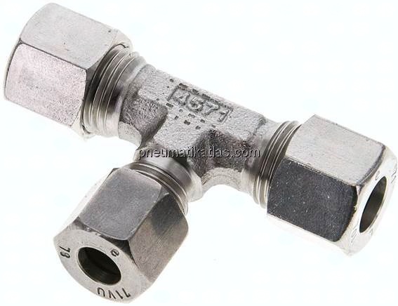 T-Schneidringverschraubung 10 L (M16x1,5)-8 L (M14x1,5)-10 L (M16x1,5), 1.4571