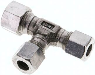 T-Schneidringverschraubung 12 L (M18x1,5)-10 L (M16x1,5)-10 L (M16x1,5), 1.4571