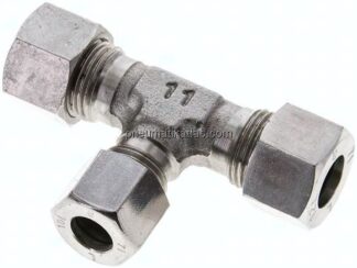 T-Schneidringverschraubung 12 L (M18x1,5)-10 L (M16x1,5)-12 L (M18x1,5), 1.4571
