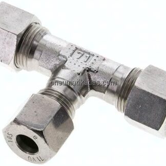 T-Schneidringverschraubung 12 S (M20x1,5)-10 S (M18x1,5)-12 S (M20x1,5), 1.4571