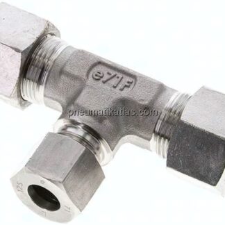 T-Schneidringverschraubung 16 S (M24x1,5)-12 S (M20x1,5)-16 S (M24x1,5), 1.4571