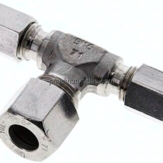 T-Schneidringverschraubung 6 L (M12x1,5)-10 L (M16x1,5)-6 L (M12x1,5), 1.4571