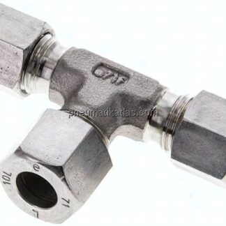 T-Schneidringverschraubung 8 L (M14x1,5)-10 L (M16x1,5)-8 L (M14x1,5), 1.4571