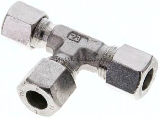 T-Schneidringverschraubung 10 L (M16x1,5)-10 L (M16x1,5)-8 L (M14x1,5), 1.4571