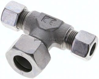 T-Schneidringverschraubung 12 L (M18x1,5)-18 L (M26x1,5)-12 L (M18x1,5), Stahl verzinkt