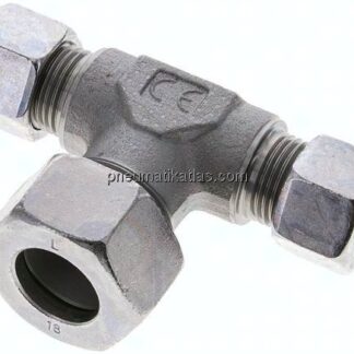 T-Schneidringverschraubung 12 L (M18x1,5)-18 L (M26x1,5)-12 L (M18x1,5), Stahl verzinkt
