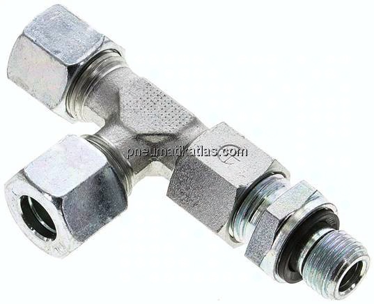 Einstellb. L-Schneidringverschraubung G 1/4"-10 L (M16x1,5), Stahl verzinkt