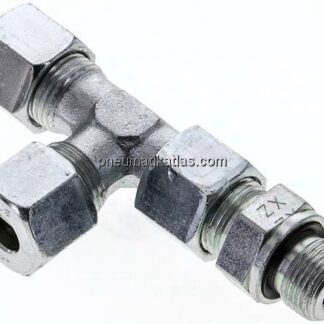 Einstellb. L-Schneidringverschraubung G 3/8"-10 S (M18x1,5), Stahl verzinkt