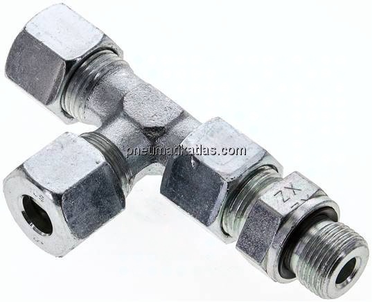 Einstellb. L-Schneidringverschraubung G 3/8"-10 S (M18x1,5), Stahl verzinkt
