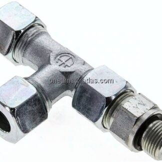 Einstellb. L-Schneidringverschraubung G 3/8"-12 S (M20x1,5), Stahl verzinkt