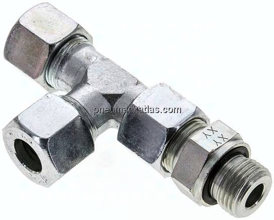 Einstellb. L-Schneidringverschraubung G 1/2"-14 S (M22x1,5), Stahl verzinkt