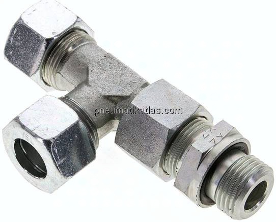 Einstellb. L-Schneidringverschraubung G 1/2"-15 L (M22x1,5), Stahl verzinkt