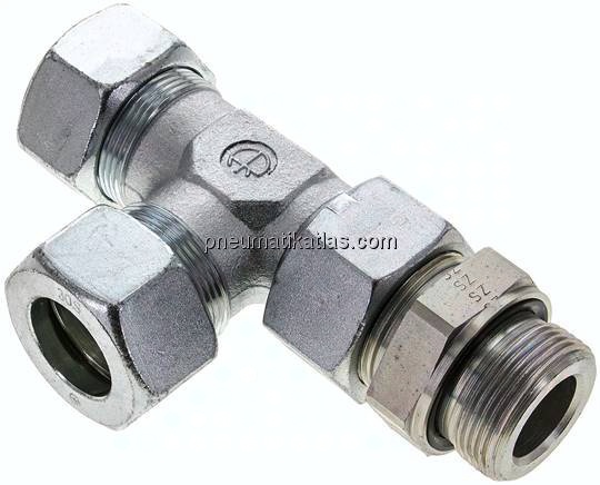 Einstellb. L-Schneidringverschraubung G 1-1/4"-30 S (M42x2), Stahl verzinkt
