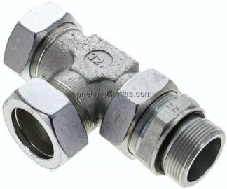 Einstellb. L-Schneidringverschraubung G 1-1/2"-42 L (M52x2), Stahl verzinkt