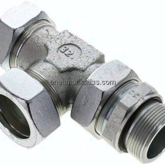Einstellb. L-Schneidringverschraubung G 1-1/2"-42 L (M52x2), Stahl verzinkt