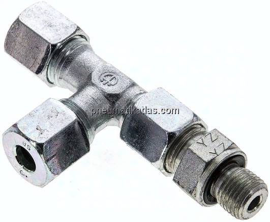 Einstellb. L-Schneidringverschraubung G 1/4"-8 S (M16x1,5), Stahl verzinkt