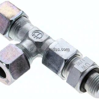 Einstellb. L-Schneidringverschraubung M 16x1,5-10 S (M18x1,5), Stahl verzinkt